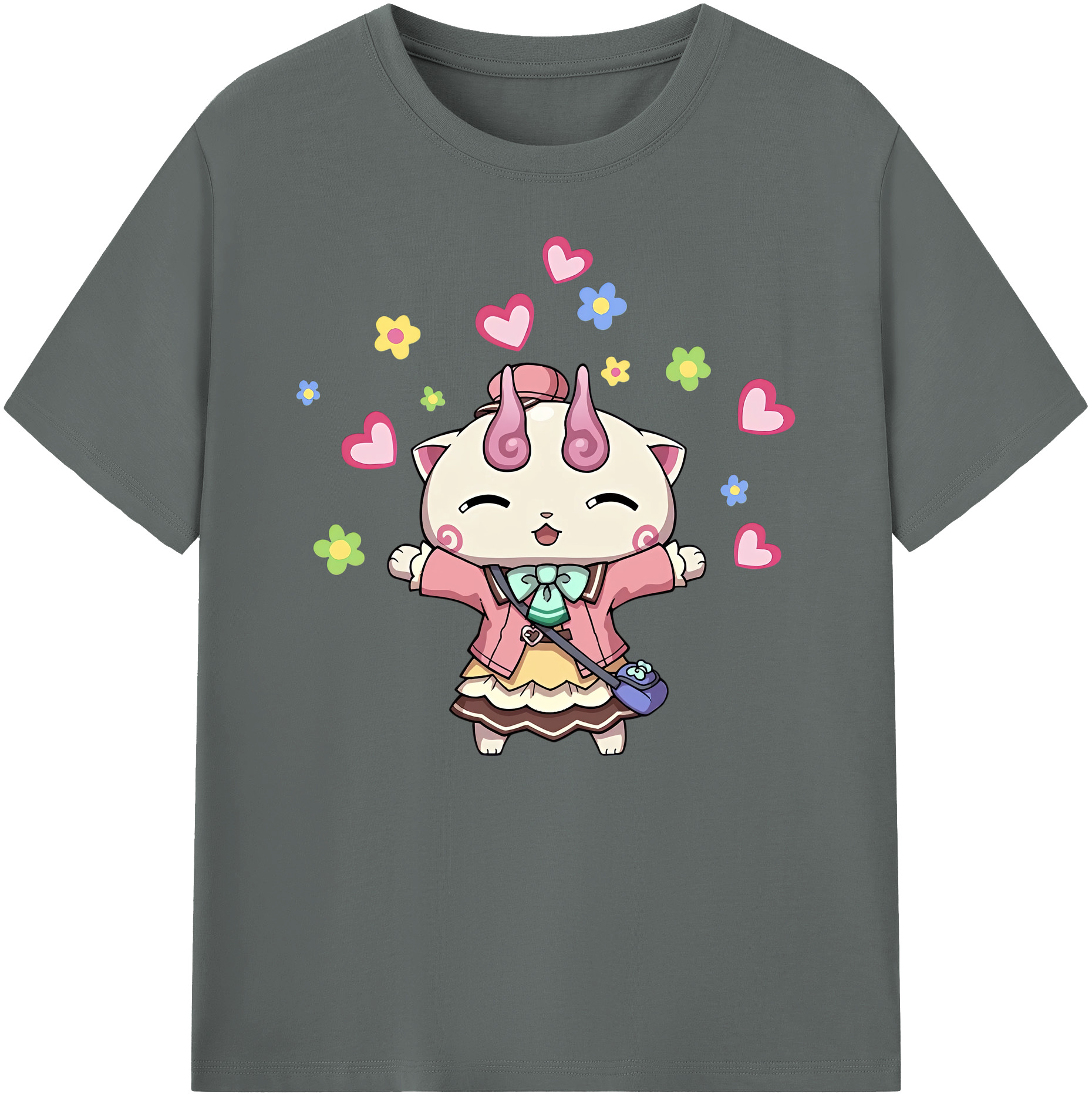 妖怪ウォッチ Yo-kai Watch 綿100％ メンズ半袖Tシャツ｜肌触りやわらか＆通気性